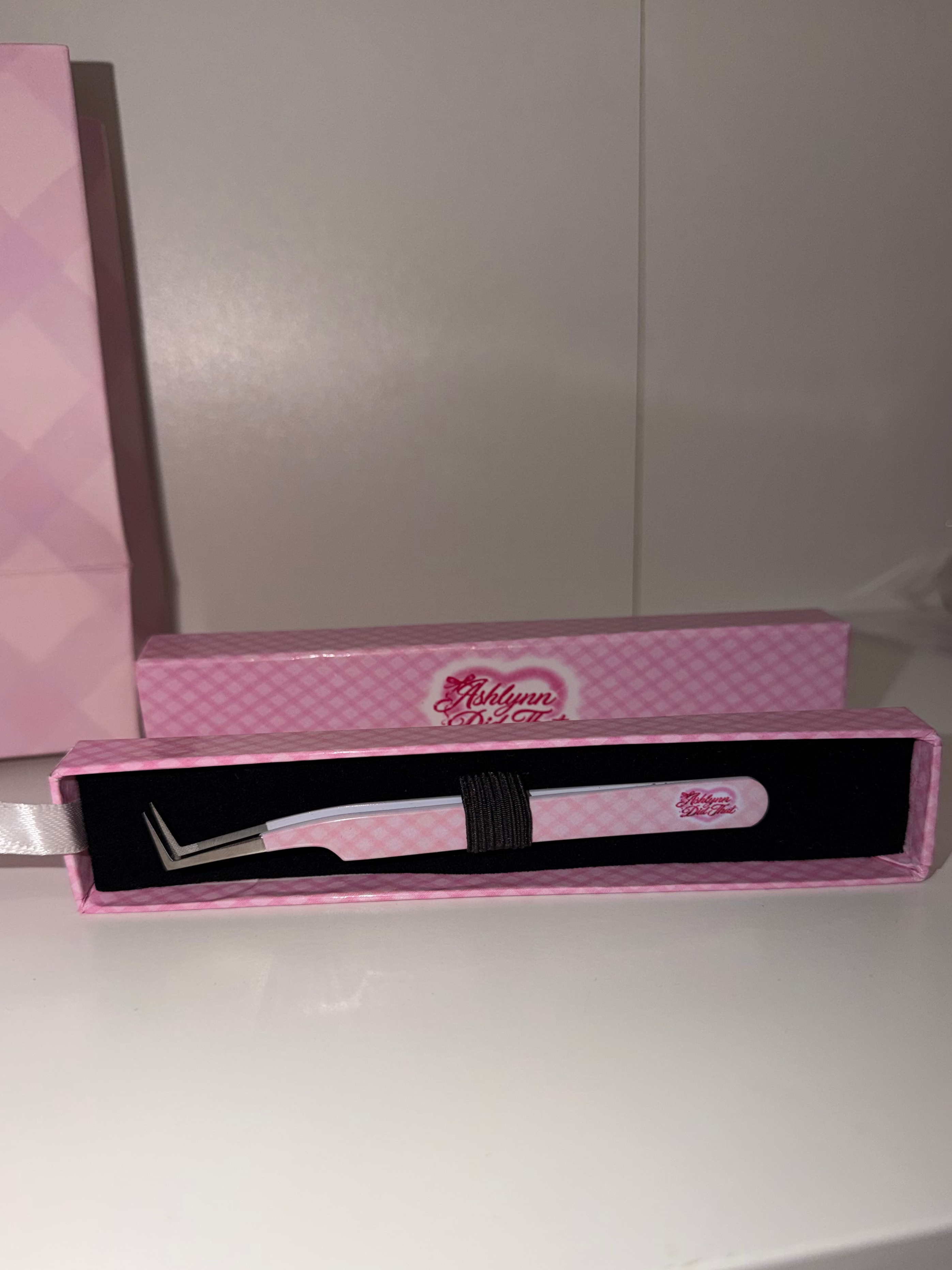 90 degree skinny boot fiber tip tweezer